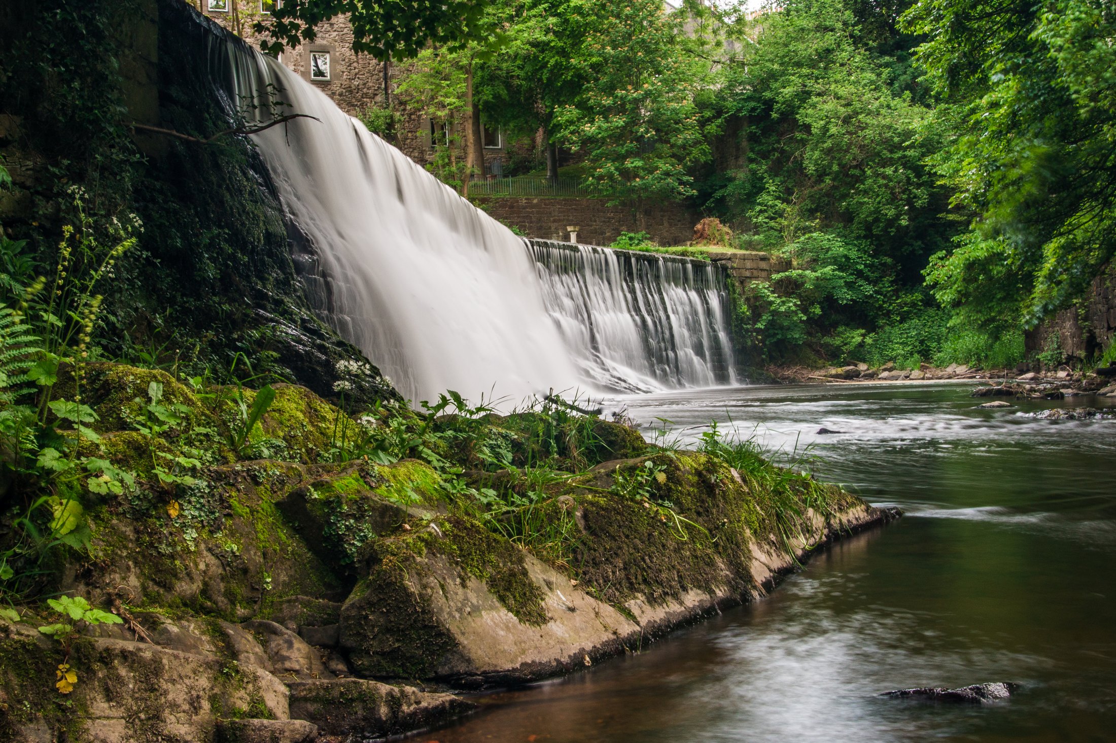 Dean Village waterfall